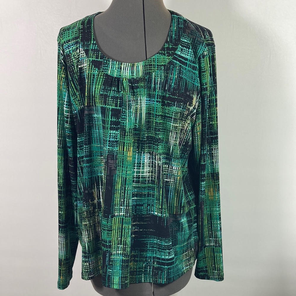 Tan Jay Long Sleeve Rounded Neck Line Comfort Top No Size Tag